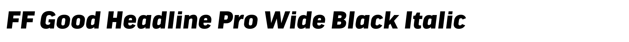 FF Good Headline Pro Wide Black Italic image